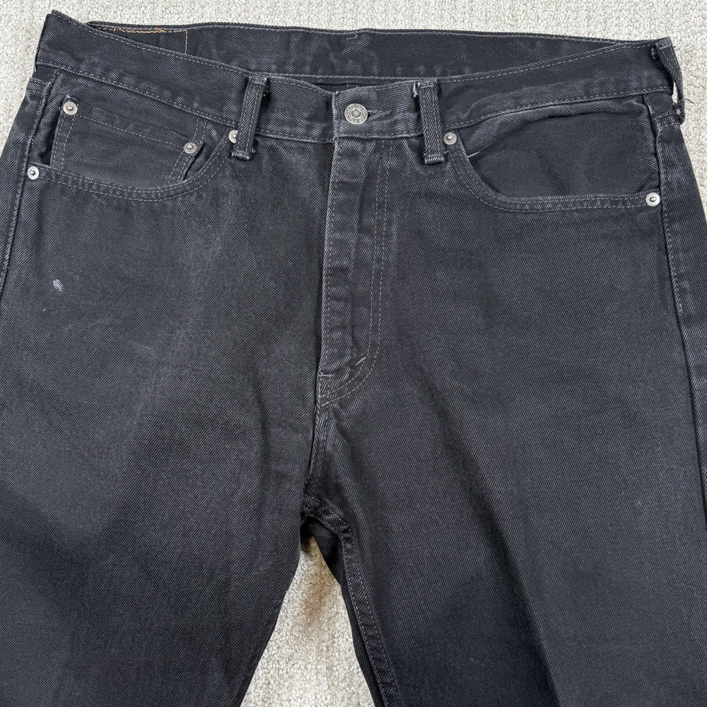 Levi's 505 Mens 36x32 Black Regular Fit Straight Leg Denim Jeans